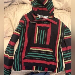 Sendra Red and Green Sweater Vibrant and Cozy